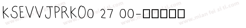 KSEVVJPRKO0 27 00字体转换